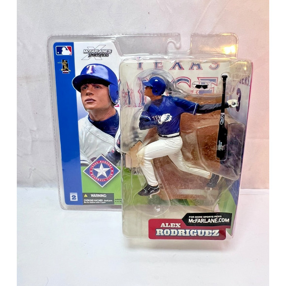 2002 Mcfarlane MLB Series 2 Alex Rodriguez CHASE Texas Rangers VARIANT - Sealed - Picture 1 of 5